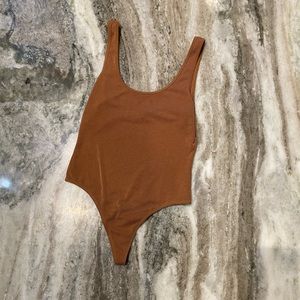 Ribbed thong bodysuit